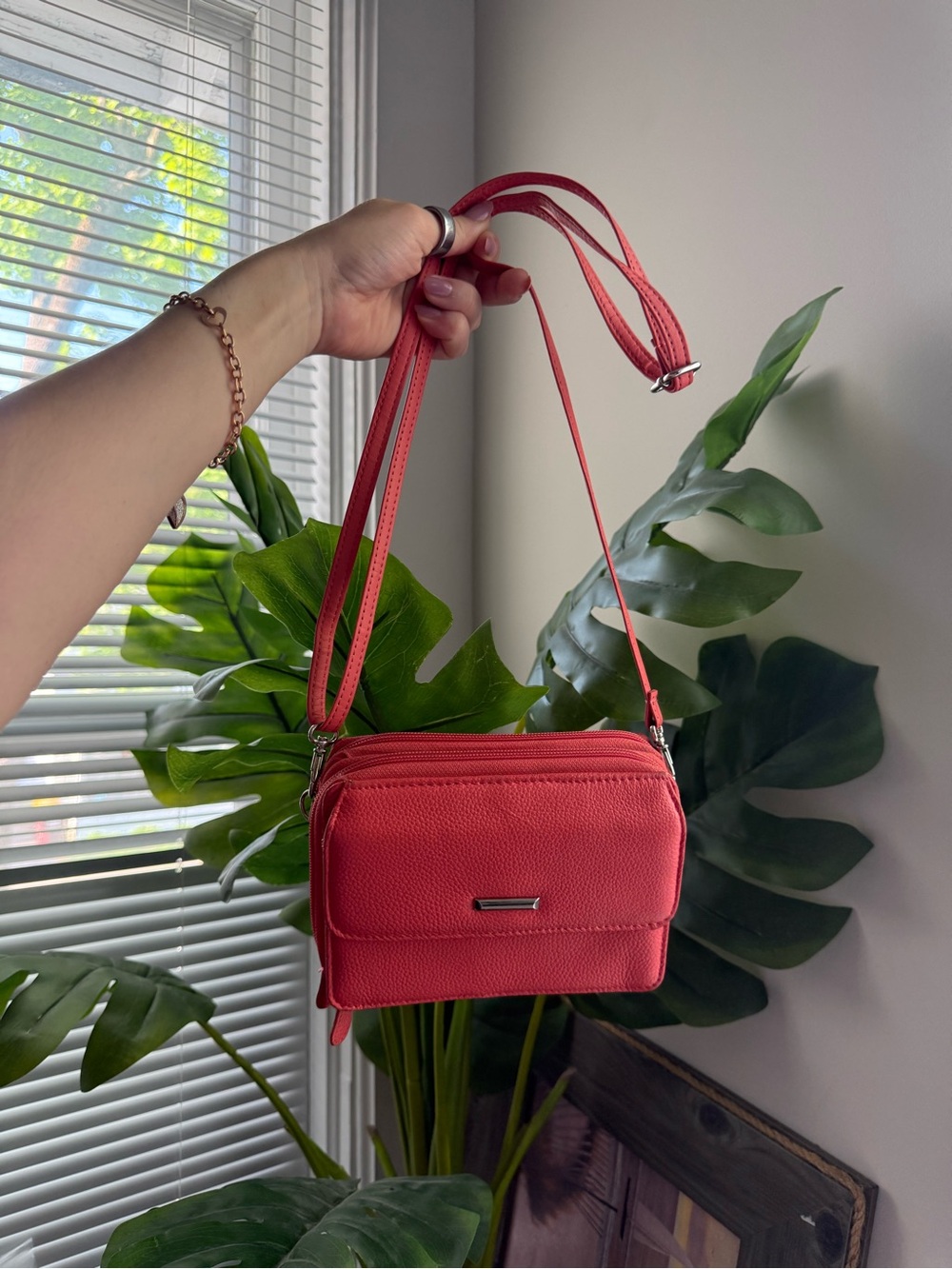 Coral Crossbody Bag - Women's Adjustable Shoulder Purse
